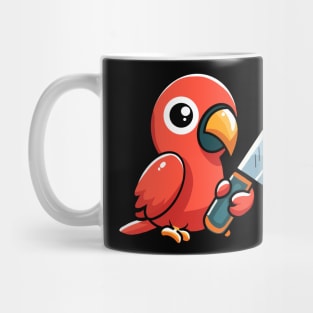 Parrot with knife! Mug